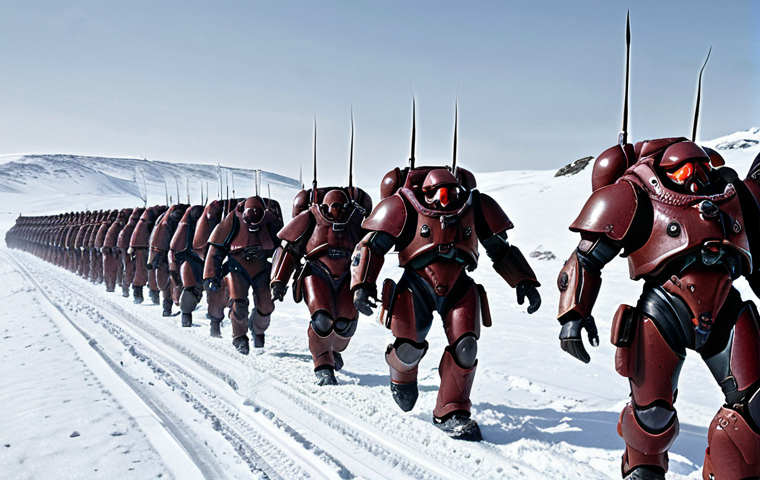 **Image:** A group of Terran Marines, heavily armored and ready for battle, stimpacking towards a swarm of Zerg Zerglings on a snow-covered battlefield reminiscent of a Swedish winter landscape. The image should emphasize the Marines' gritty determination and the overwhelming number of Zerglings.