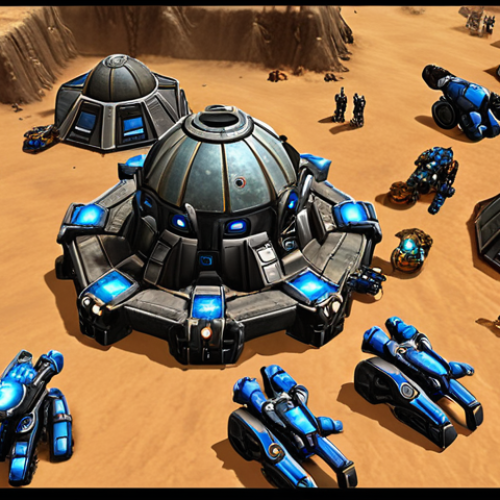 Home 17 ** A bustling StarCraft 2 base. Multiple workers swarm around mineral patches and gas extractors. Some workers are under attack by a small raiding party of enemy units. In the background, defensive structures like bunkers and turrets are actively engaging the attackers. The overall scene conveys a sense of intense micro-management and strategic risk assessment in a resource-rich, but dangerous environment.
**